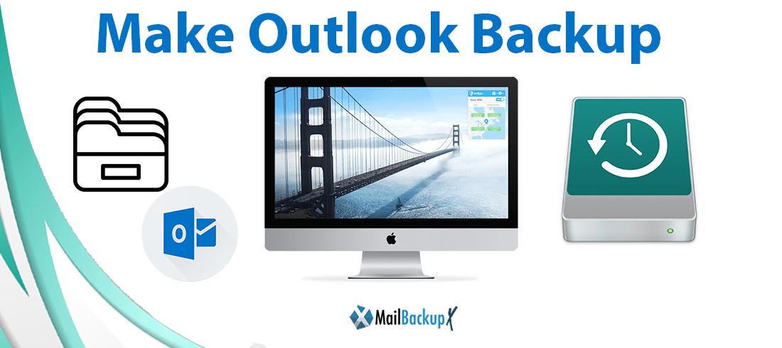 how to make outlook email backup