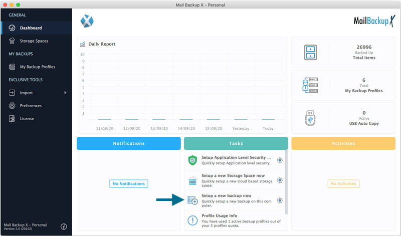 email backup outlook 2016