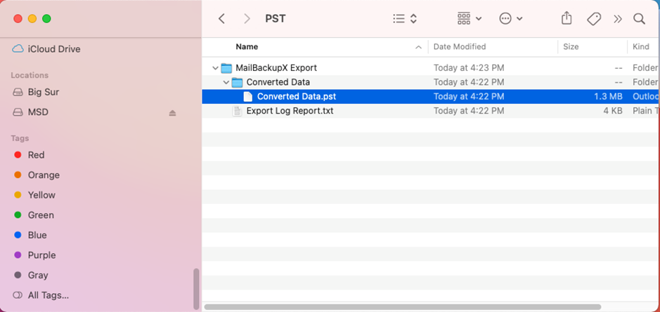 export mac mail to pst format