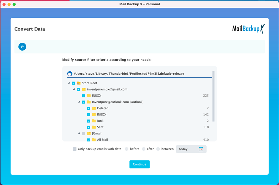 transfer Thunderbird to PST