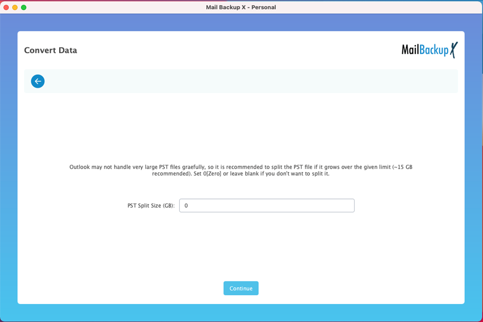 import MBOX file to PST format