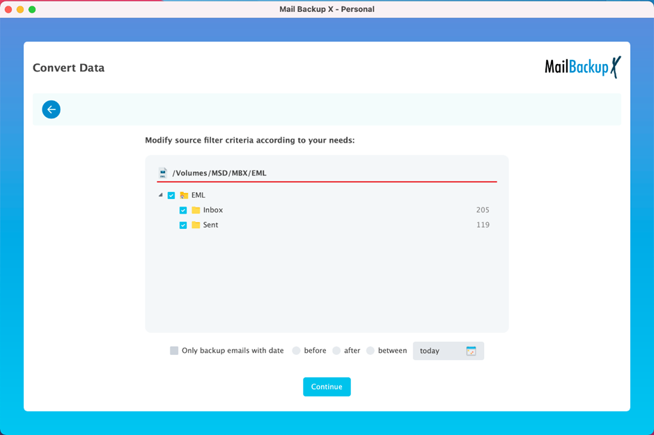 convert EML to mbox