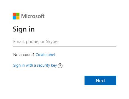 Sign in Microsoft Account