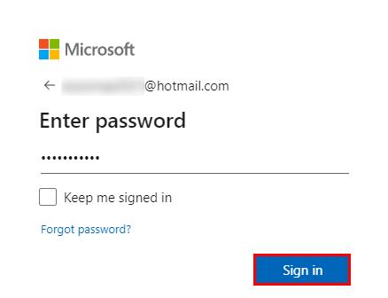 Enter Email and Password