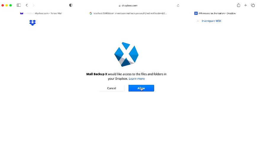 dropbox mail backup